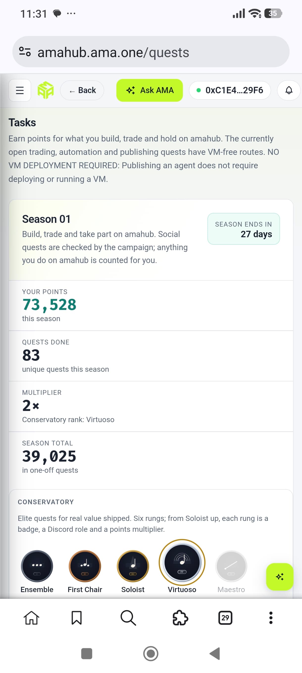 https://amahub.ama.one/quests?ref=5Y3GENYH