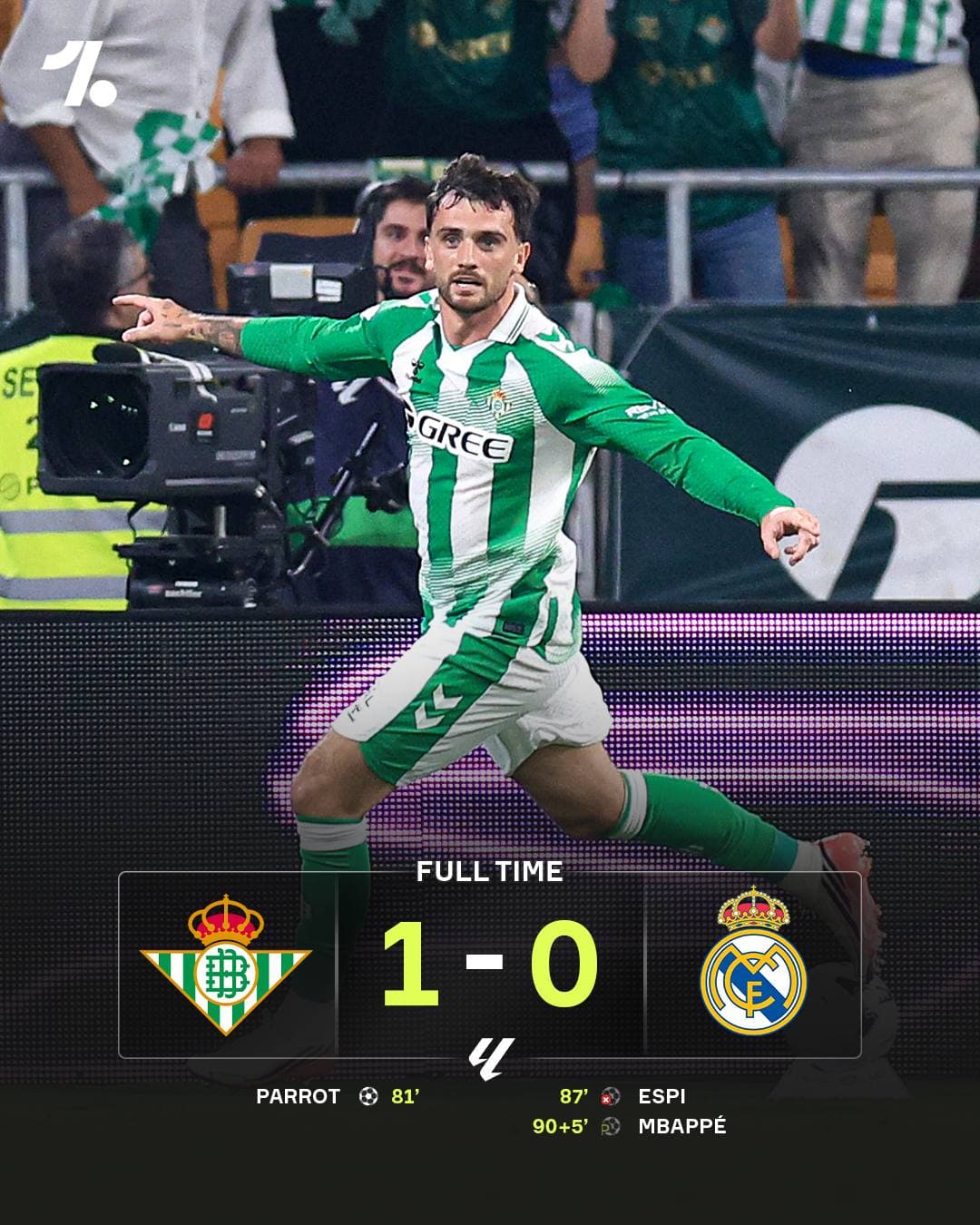 Real Betis hand Madrid their first L of the season 🤯
What a crazy end to the match 😳