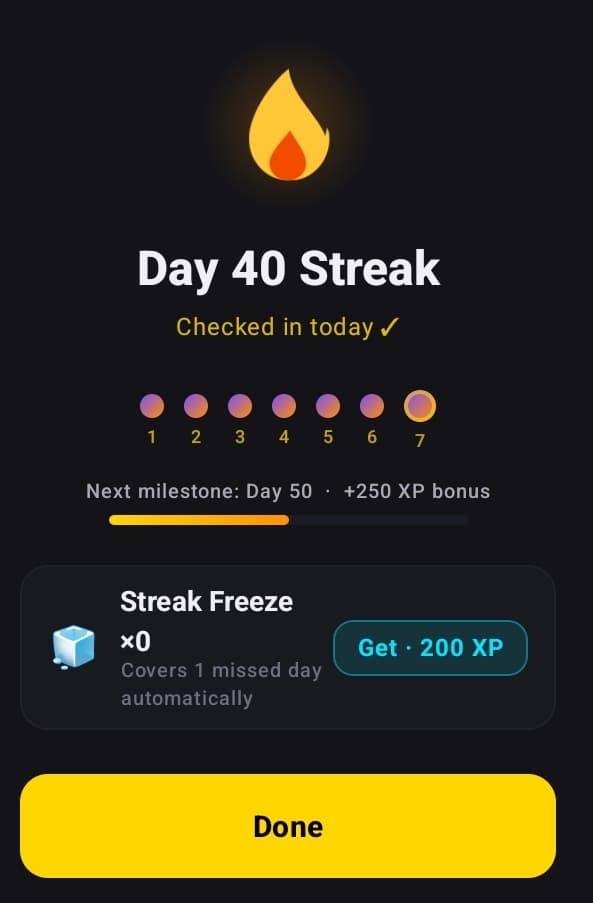 40days streakπ¦βπ₯