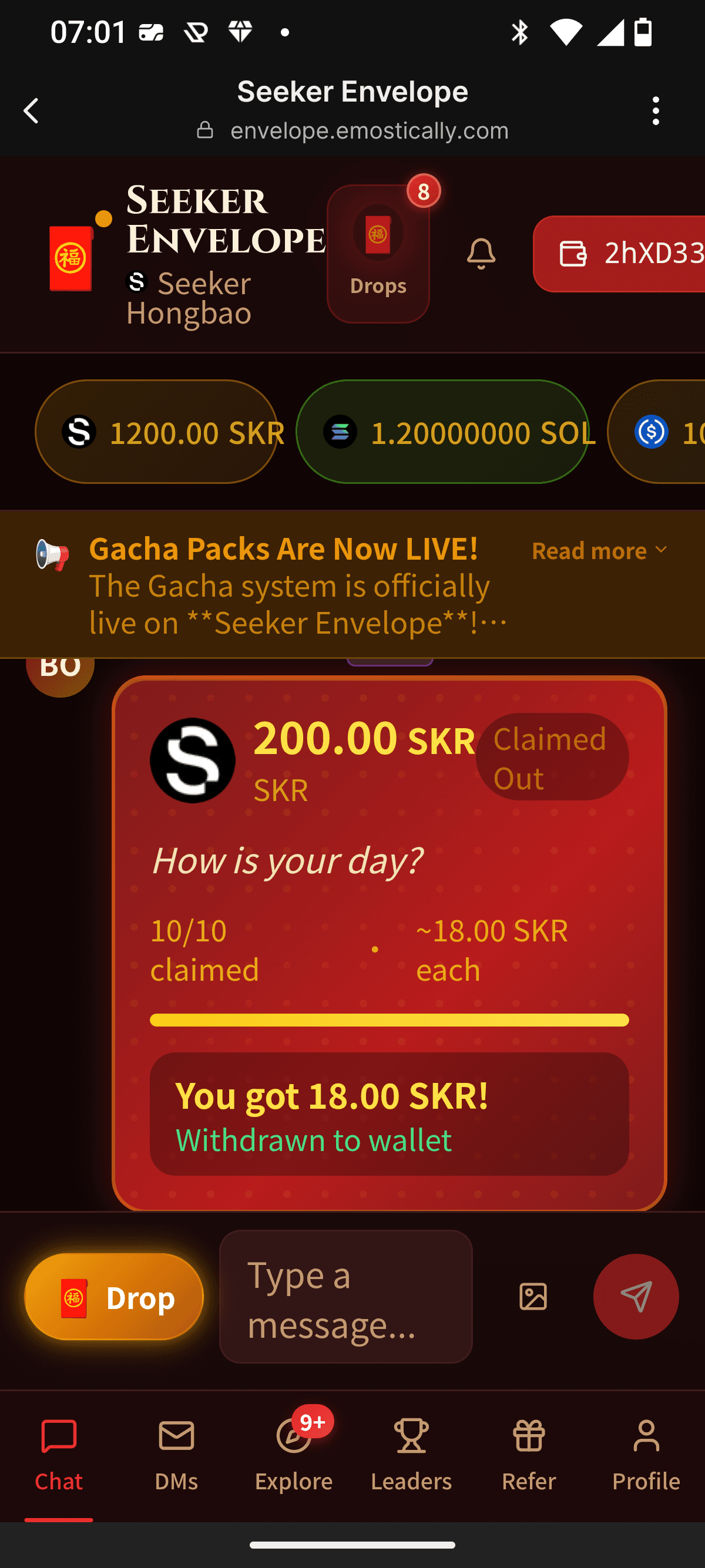 Just bagged 18 $SKR from the lucky envelope! 🧧✨
Sharing the luck with the community: The first .skr user to reply to this post gets all 18 $SKR sent directly to them!
Drop your comment below! 👇📱