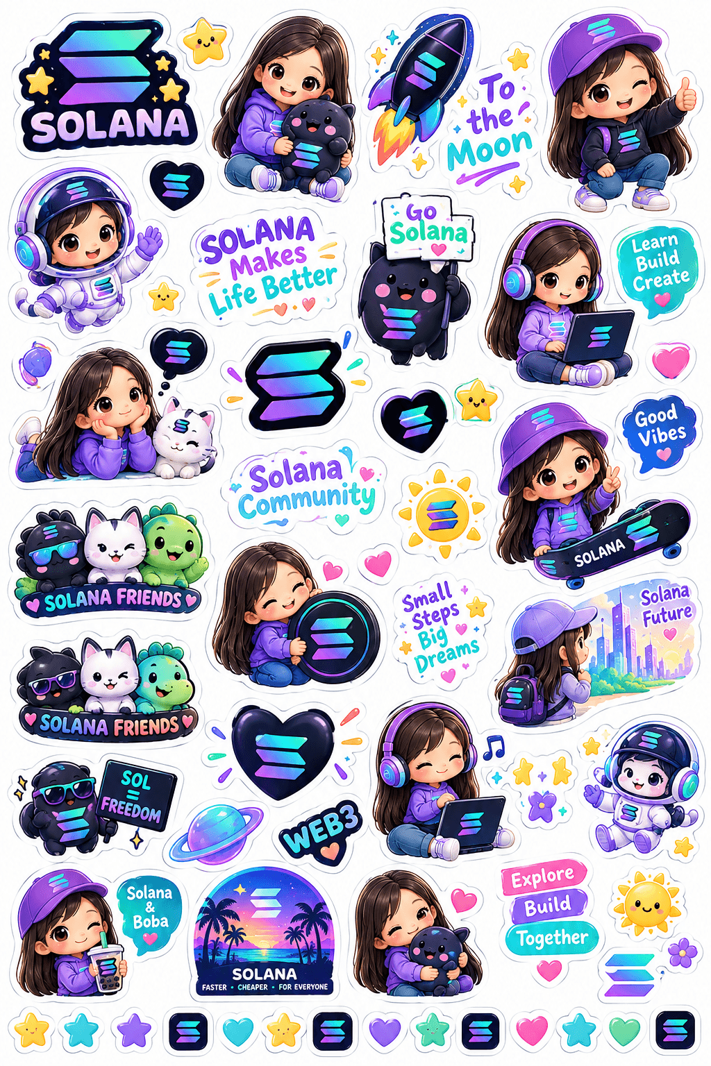 🎨 Just designed and minted Solana Vibe Tribe Stickers!
A vibrant collectible sticker sheet built for creators, builders, and the Solana community. Built with love on Seeker! ⚡️ ✨
Claim / Collect yours here:
https://desperse.com/post/c9ed749c-2429-462a-afe4-37153910c6ce